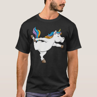 Unicorn på yoga t shirt