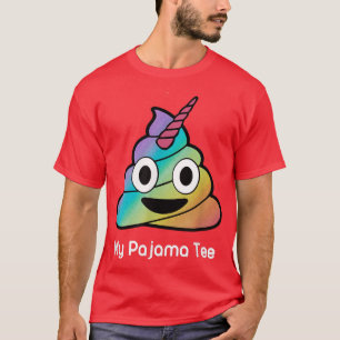 Unicorn Pajama Funny Cute Färg Funny Pj T Shirt