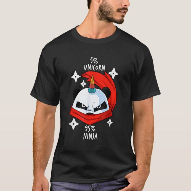 Unicorn Panda Family Bear T Shirt (Framsida)