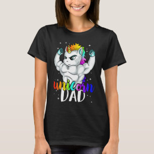 Unicorn Pappa Manly Pappa Pappa Unik familjetorm T Shirt