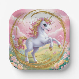 Unicorn Papper Tallrikar