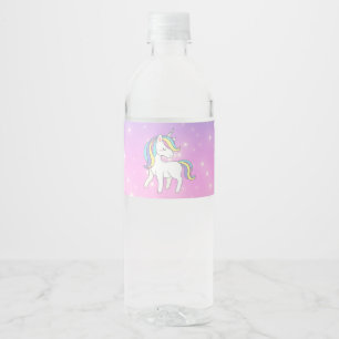 Unicorn Party Collection! Vattenflaskor Etikett