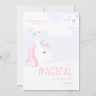 Unicorn Party-inbjudan Inbjudningar