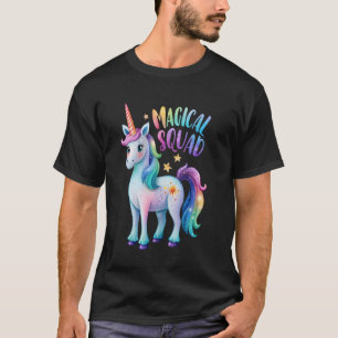 Unicorn Party Magic Birthday Squad Kids Girls T Shirt