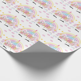 Unicorn Party Rainbow Glitter Presentpapper