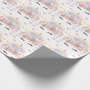 Unicorn Party Rainbow Glitter Presentpapper