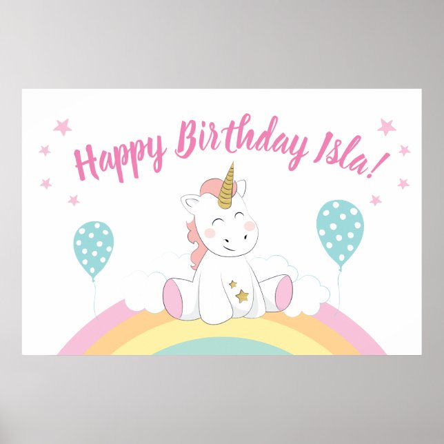 Unicorn party, Unicorn poster (Framsidan)