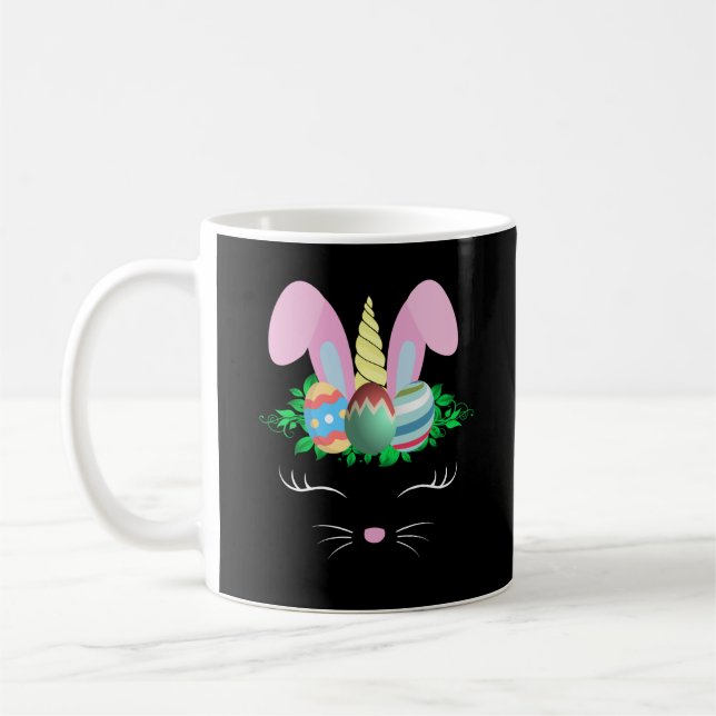 Unicorn Påsk, Påskhare bunnicorn-gåvor Kaffemugg (Vänster)