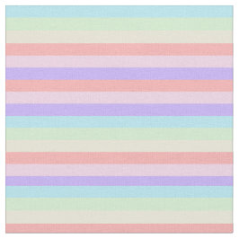 Unicorn Pastel Candy Färgad Stripe Tyg