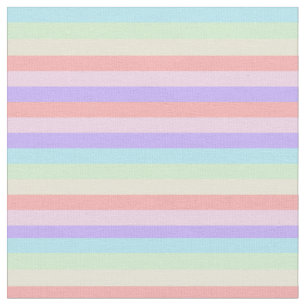 Unicorn Pastel Candy Färgad Stripe Tyg