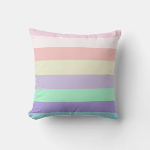 Unicorn Pastel Färg Rand Kudde