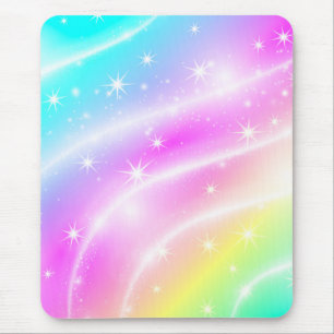 Unicorn Pastel Rainbow Färg  Musmatta