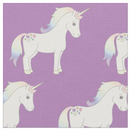 Unicorn Pastel Rainbow Lila Tyg