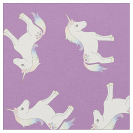 Unicorn Pastel Rainbow Lila Tyg