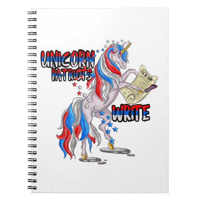 Unicorn Patriots Skriva Anteckningsbok (Framsidan)