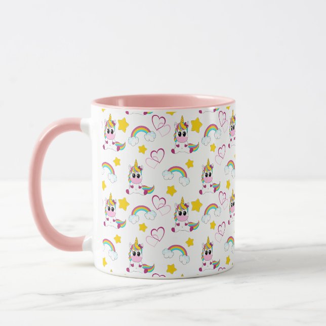 Unicorn pattern mugg (Vänster)