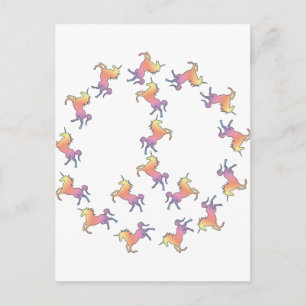 Unicorn Peace Vykort