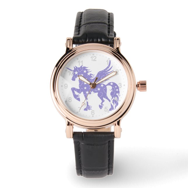 Unicorn pegasus - Välj bakgrund färg Armbandsur (Framsida)