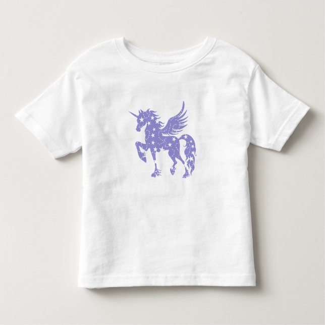 Unicorn pegasus - Välj bakgrund färg T Shirt (Framsida)