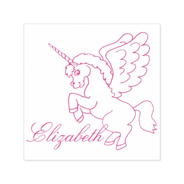 Unicorn Personalize Självfärgande Stämpel (Design)