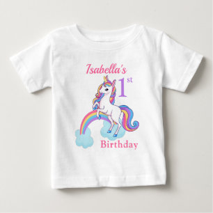 Unicorn Personlig Baby T-Shirt