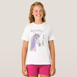 Unicorn-Personligen Big Sister T Shirt