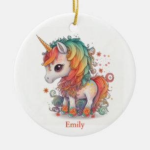 Unicorn-Personligen Julgransprydnad Keramik