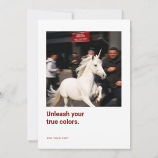 Unicorn Photo Encouragement Cards for creatives Tack Kort