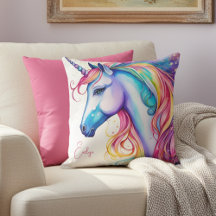 Unicorn Pillow med eget namn