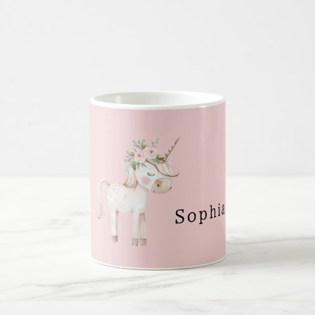 Unicorn Pink Floral Kaffemugg (Center)