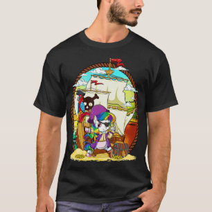 Unicorn Pirat Party Magic Frakt Cute Girly T Shirt