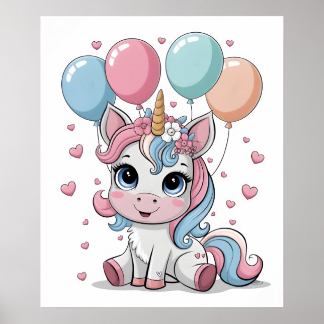 Unicorn-plantskolor poster (Framsidan)