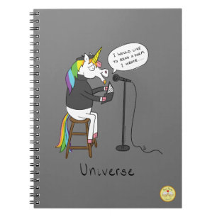 Unicorn Poetry Poet Funny Anteckningsbok