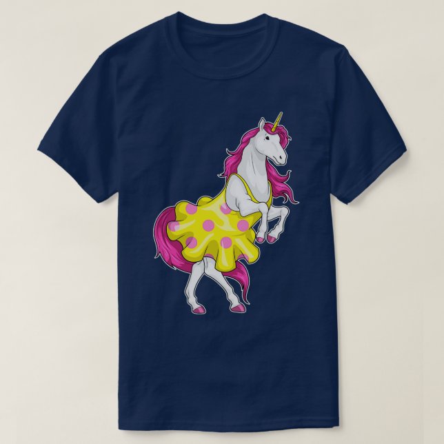 Unicorn Polka dots Dress T Shirt (Design framsida)