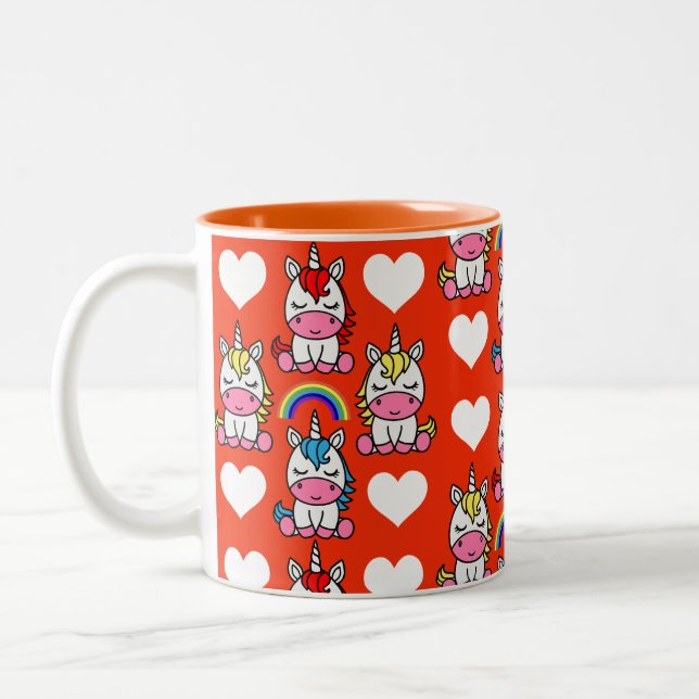 Unicorn Pony Home Decor Två-Tonad Mugg (Vänster)