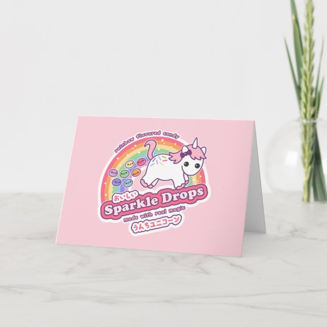 Unicorn Poop Candy Kort (Framsida)