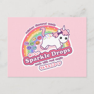 Unicorn Poop Candy Vykort