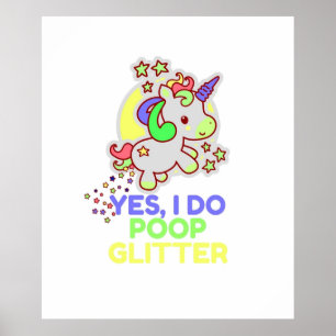 Unicorn Poop Glitter Poster