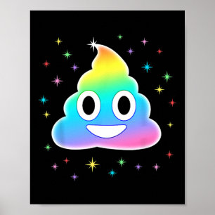 Unicorn Poop Magic Rainbow Roligt Halloween Costum Poster