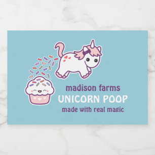 Unicorn Poop Mat Etiketter