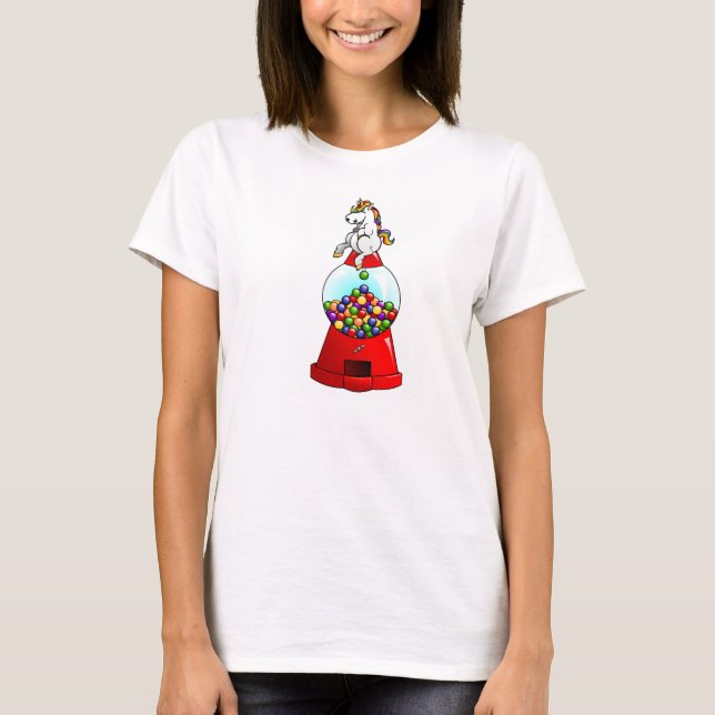 Unicorn Pooping Gumballs Tee (Framsida)