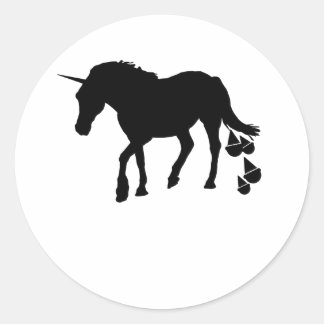 Unicorn Pooping Ice Cream Runt Klistermärke