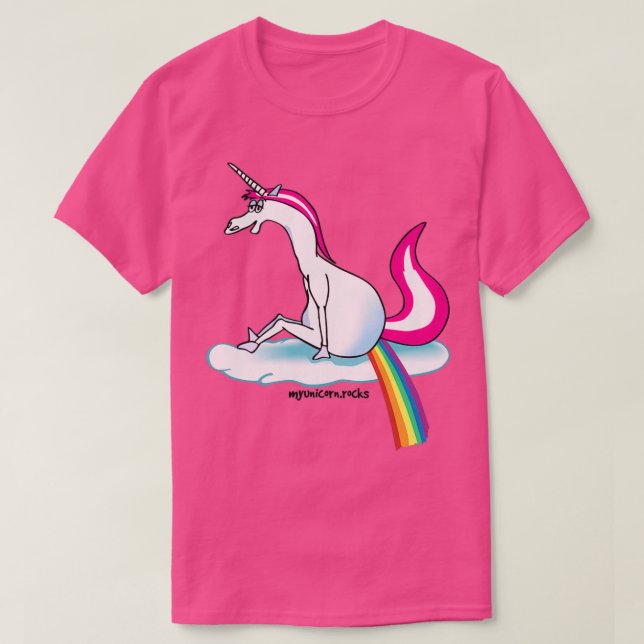 Unicorn poopoping rainbow t shirt (Design framsida)