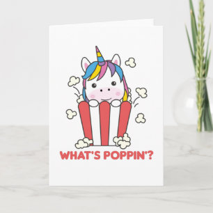 Unicorn Popcorn Whats Poppin Funny Kort