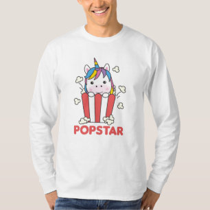 Unicorn Popcorn Whats Poppin Funny PopStar T Shirt