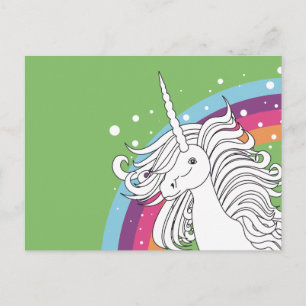 UNICORN POSTCARD-GRÖNT VYKORT