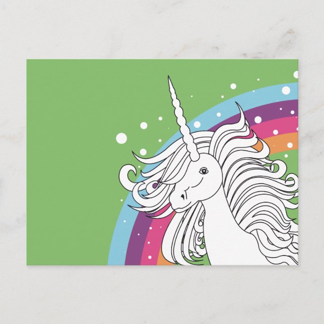 UNICORN POSTCARD-GRÖNT VYKORT (Framsida)