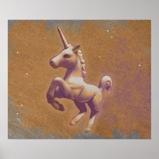 Unicorn Poster Art Print 24x20 (Metall Lavender)