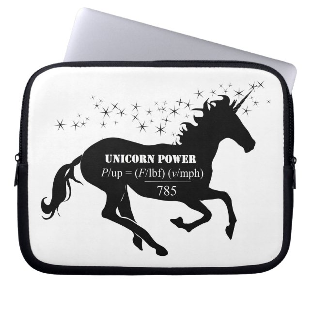 Unicorn Power Fake Math Forny är funny Laptop Fodral (Framsidan)