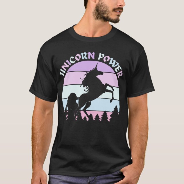 Unicorn Power Roligt T-Shirt (Framsida)